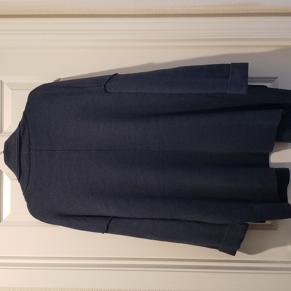 WOMEN'S COZY BLUE SWEATER COAT WITH FRONT POCKETS. - Picture 2 of 6